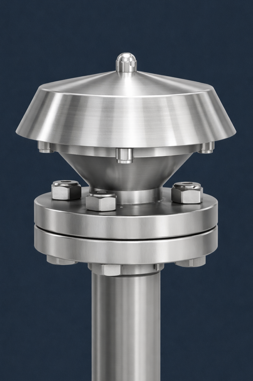 EF500DFEL end-of-line flame arrester front view