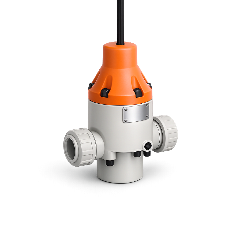 EF712 thermoplastic pressure relief valve for corrosive liquid systems