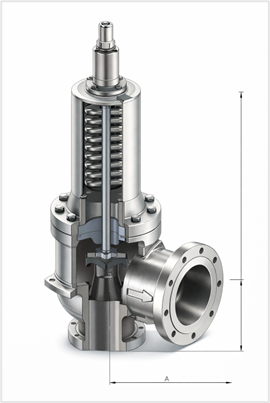 EF1400 pressure safety valve side view