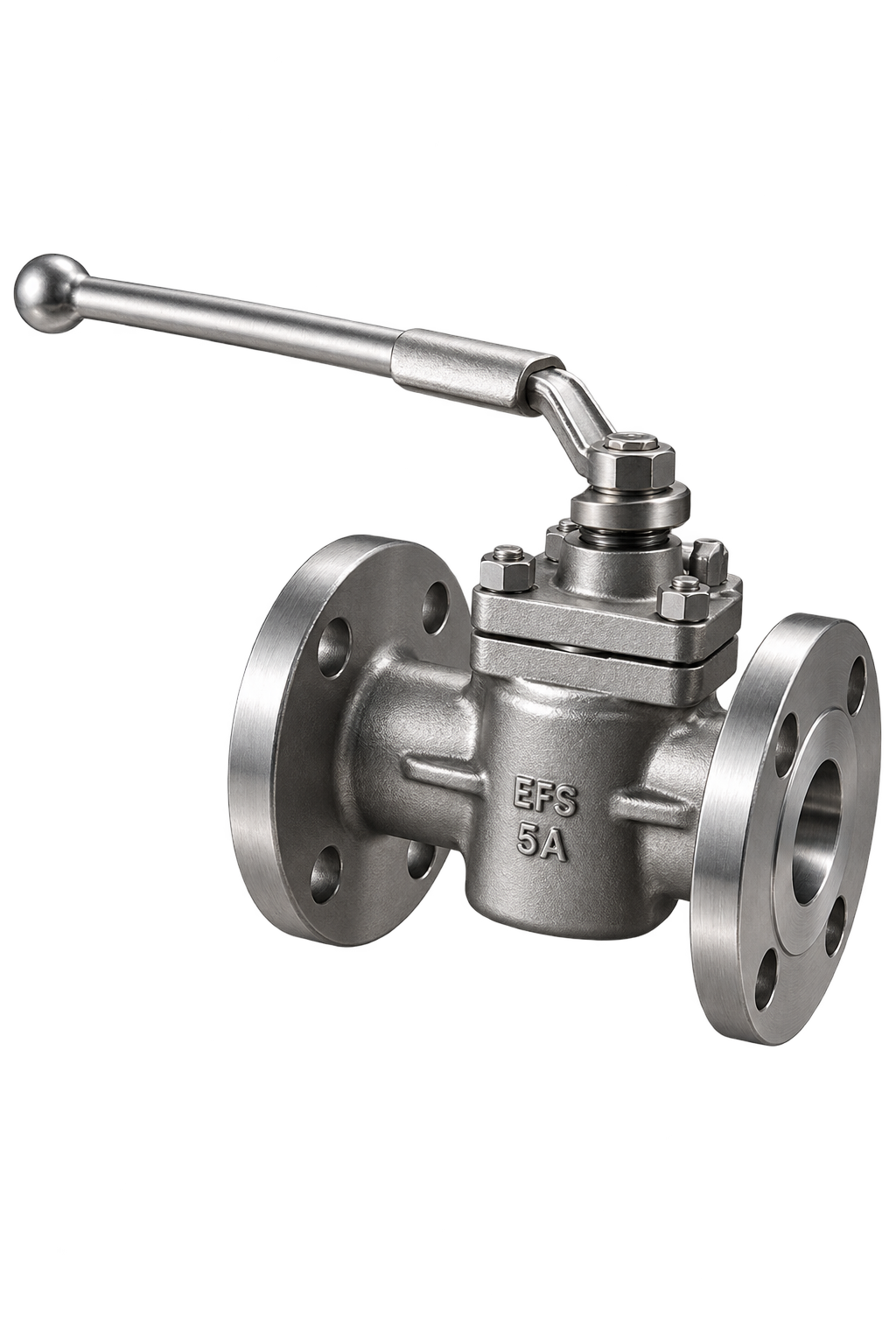 EFSVALVES EF43 flanged sleeve type soft-sealing plug valve with manual lever operator